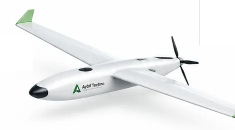 A fixed-wing survey aircraft used to collect agricultural field data